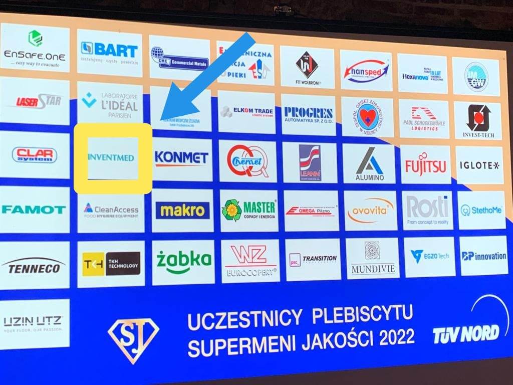 INVENTMED AMONG THE NOMINEES OF SUPERMEN OF QUALITY CONTEST 2022 - TUV NORD PLEBISCITE 2022