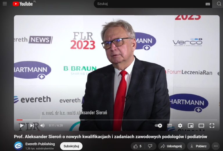 prof. Sieroń o podiatrach